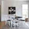 International Concepts 36 in. Solid Wood Square Dual Drop Leaf Dining Table with 4 Chairs in White/Heather Gray K05-36SDP-C613-4 - alternate 3